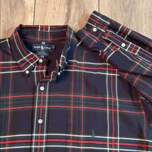 Men’s Polo Ralph Lauren Long Sleeve Button Up Blue